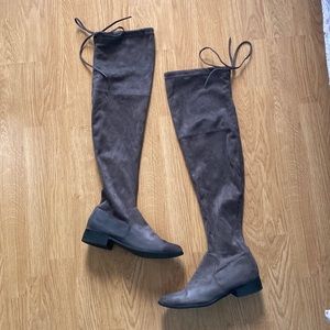 Suede over-the-knee boots